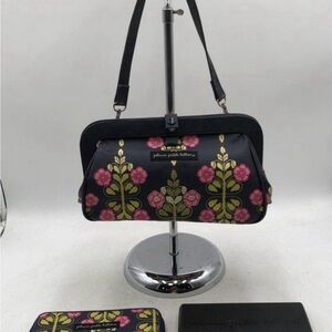 Black and Pink Floral Women's Bag